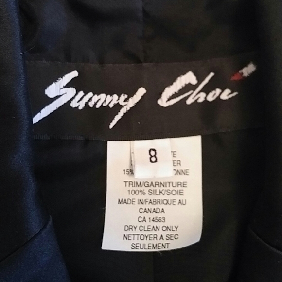 SUNNY CHOI - silk trim diamond button blazer - Picture 3 of 6